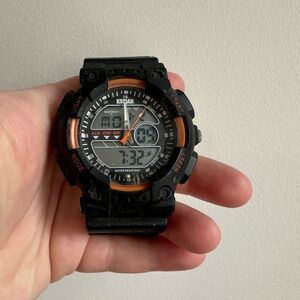 Kodiak men’s watch orange and black digital